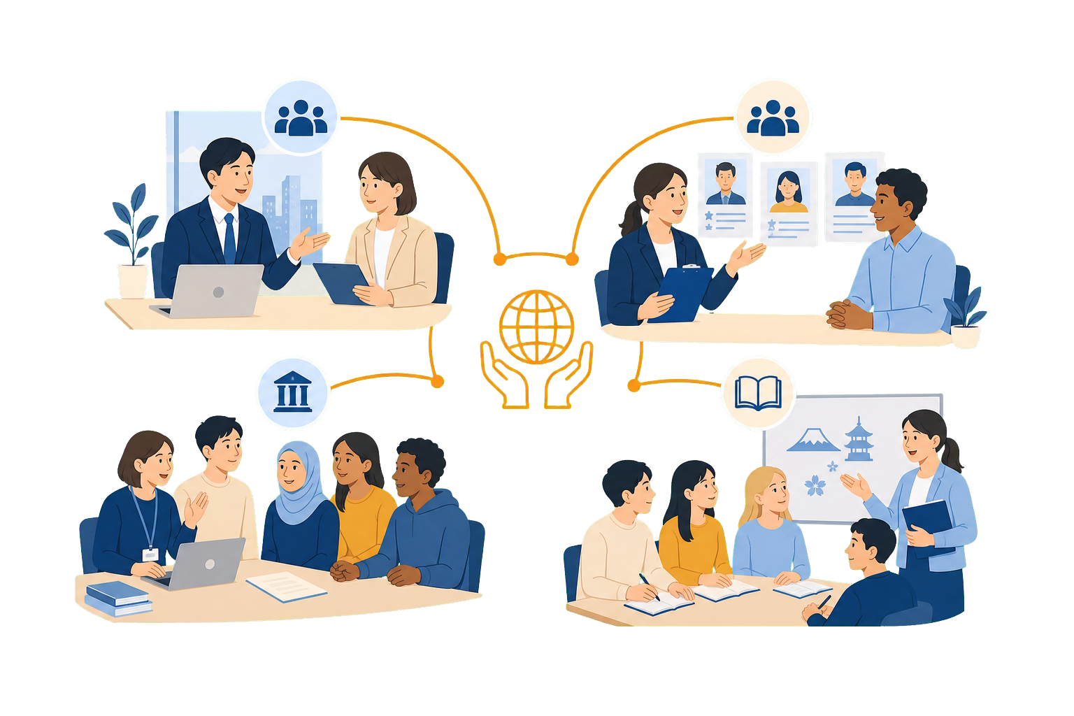 企業、人材会社、登録支援機関、日本語学校の住居支援